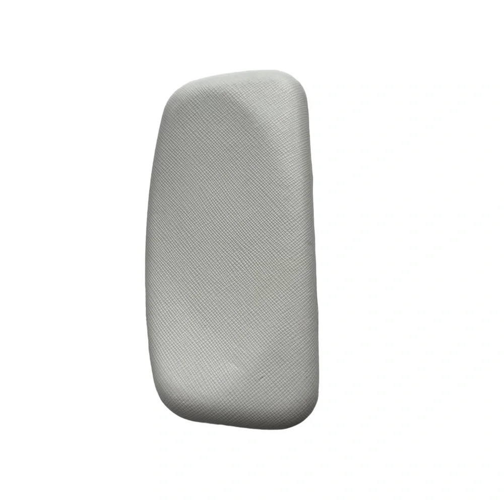 Michael Kors White Leather Hard Clam Shell Dome Sunglasses Case With Silver Logo